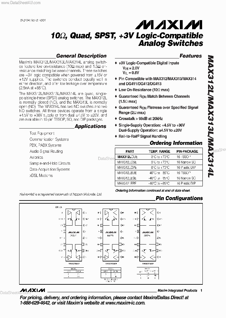 MAX313L_1221422.PDF Datasheet