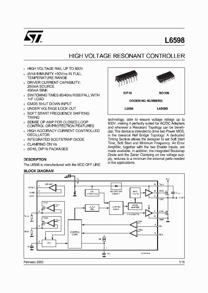 L6598_1402857.PDF Datasheet