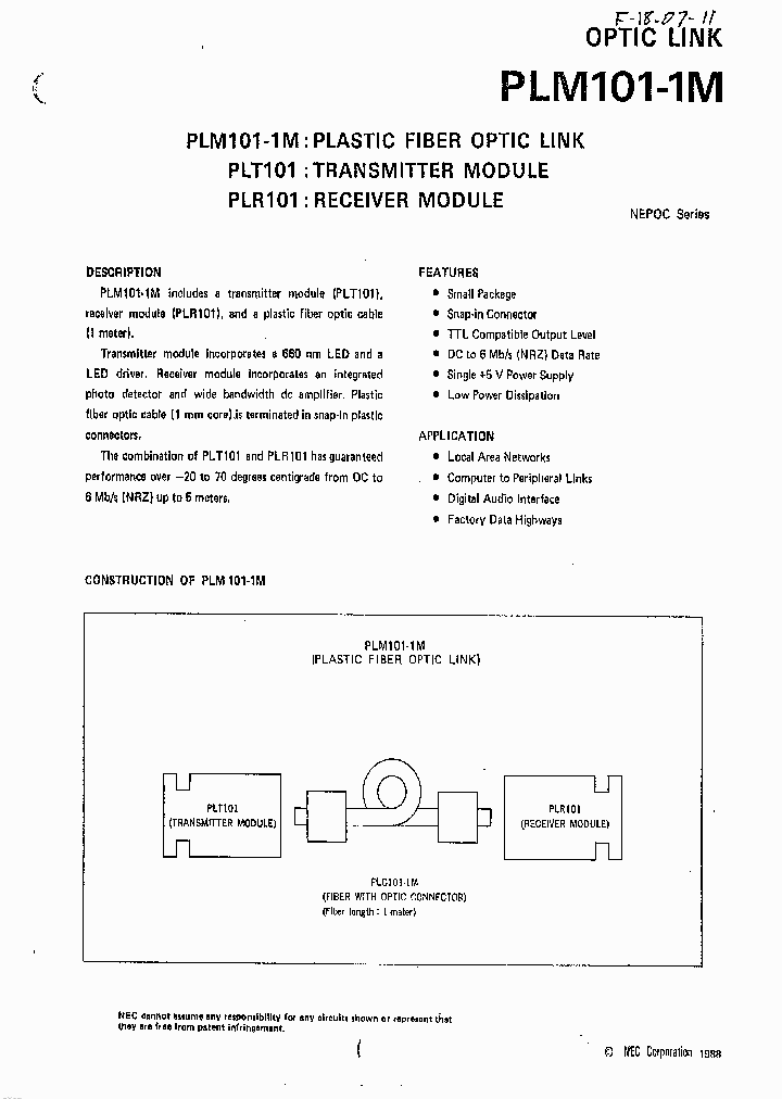 PLT101-1M_1198784.PDF Datasheet