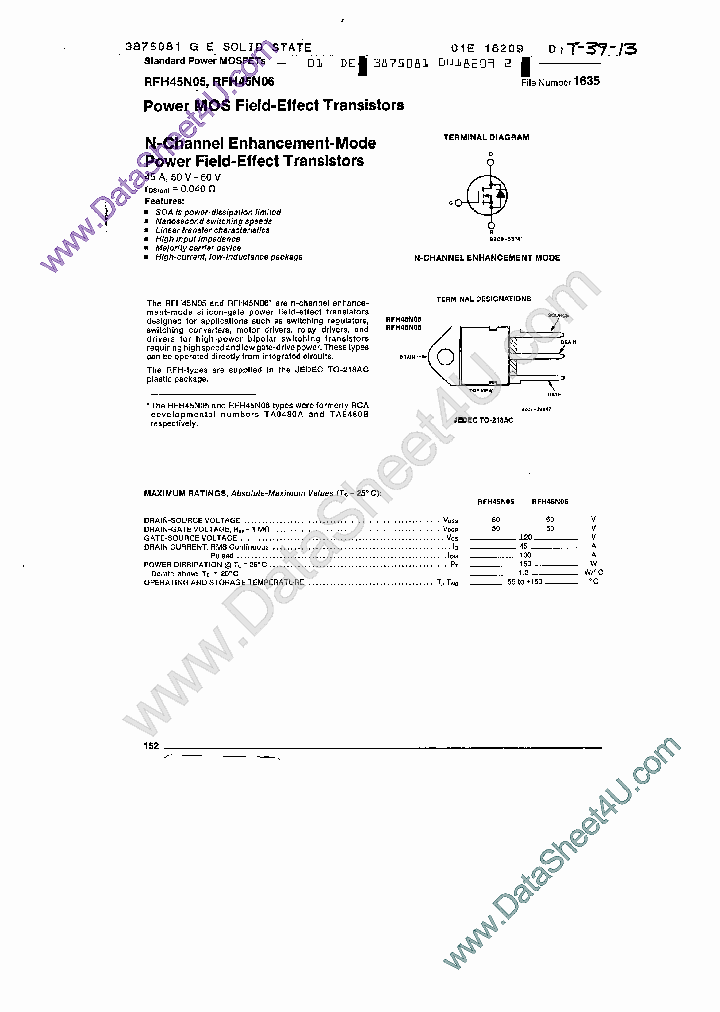 RFH45N05_1227431.PDF Datasheet