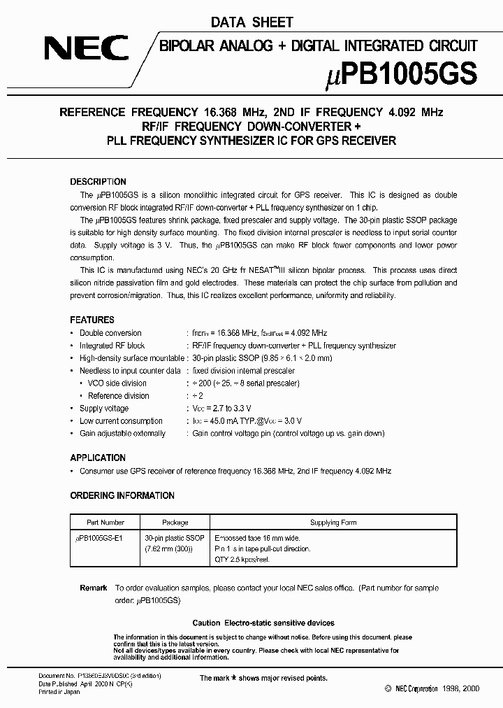 UPB1005GS_1235360.PDF Datasheet