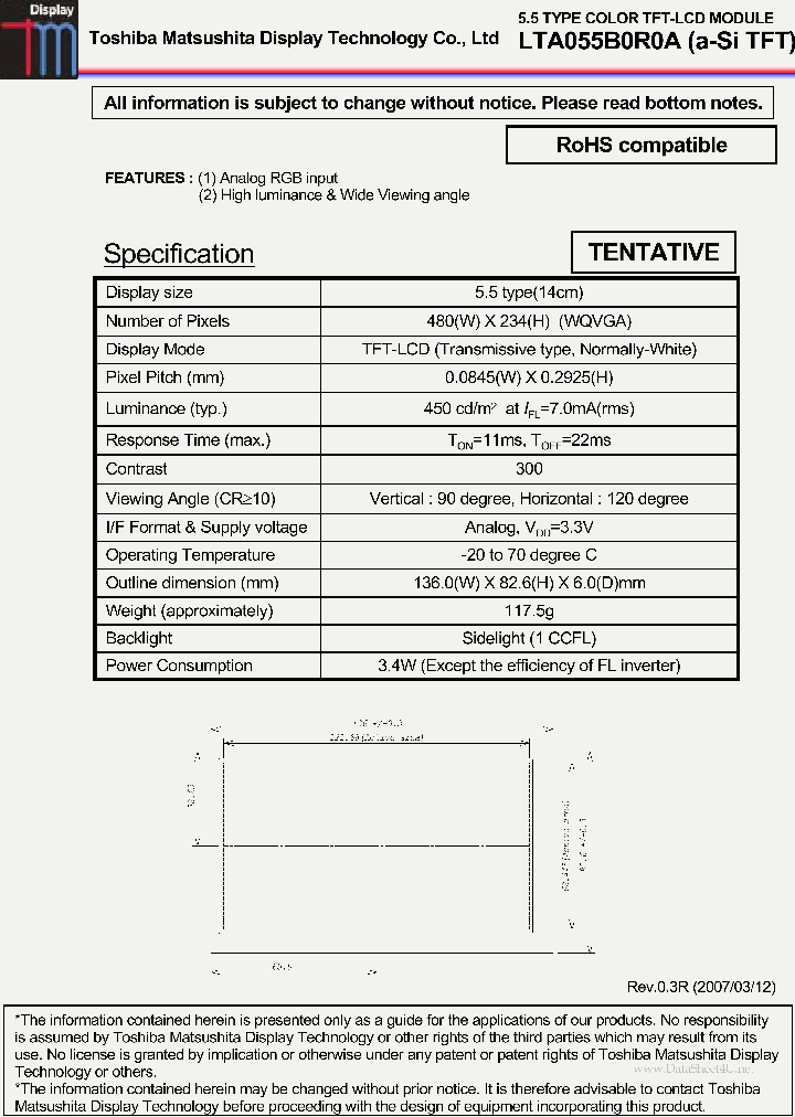 LTA055B0R0A_1234082.PDF Datasheet