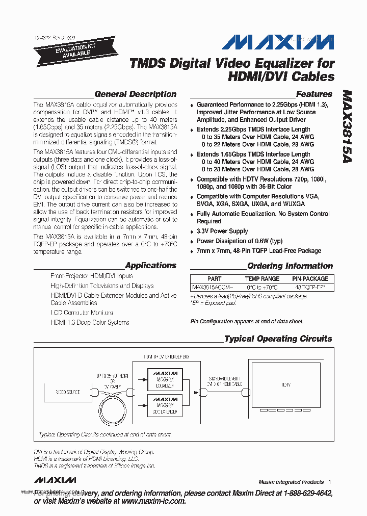 MAX3815A_1237191.PDF Datasheet