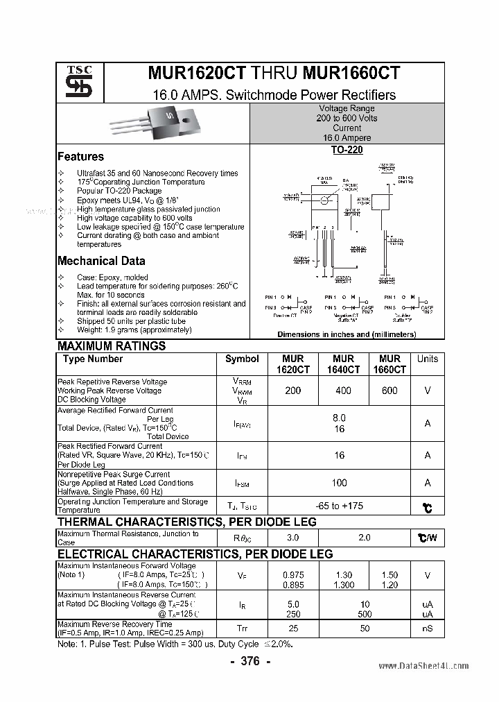 MUR1620CT_1240408.PDF Datasheet