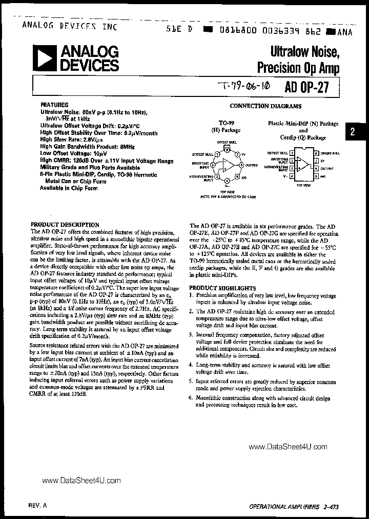 ADOP27_1242226.PDF Datasheet