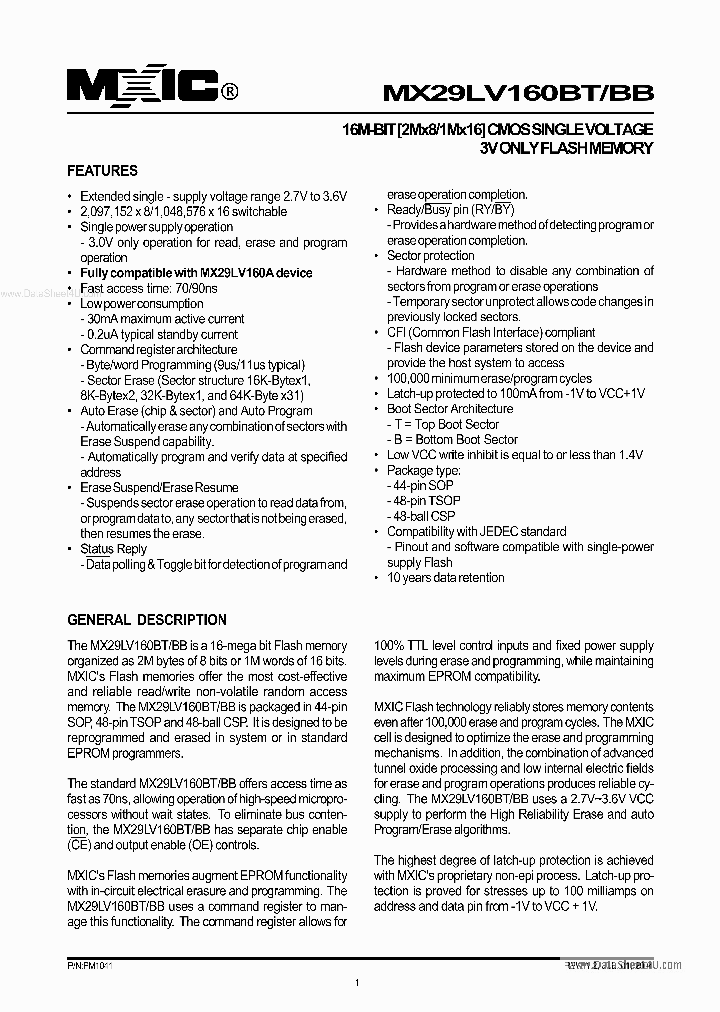 29LV160BT_1242357.PDF Datasheet