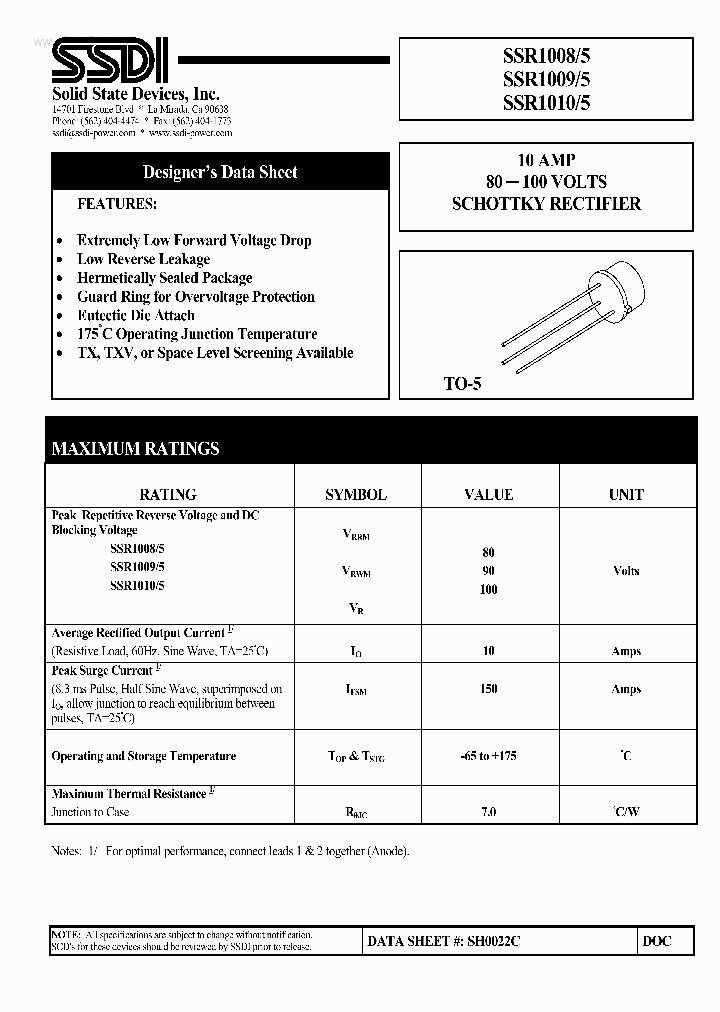 SSR10085_1253292.PDF Datasheet