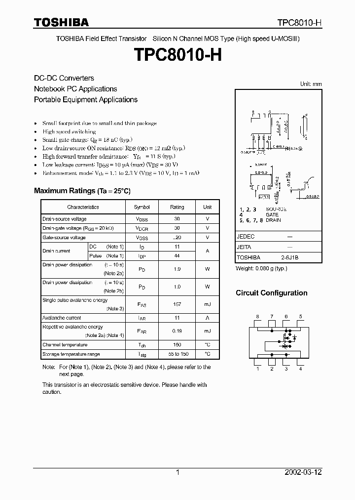 TPC8010-H_1419808.PDF Datasheet