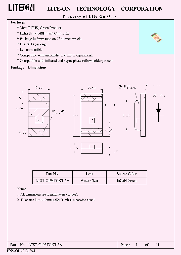 LTST-C193TGKT-5A_1392494.PDF Datasheet