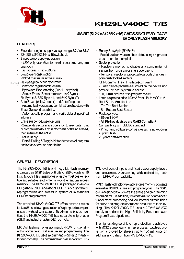 KH29LV400CB_1242322.PDF Datasheet