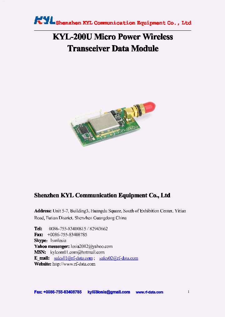 KYL-200U_1254704.PDF Datasheet