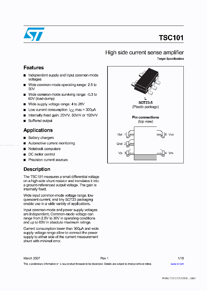 TSC101_1260301.PDF Datasheet