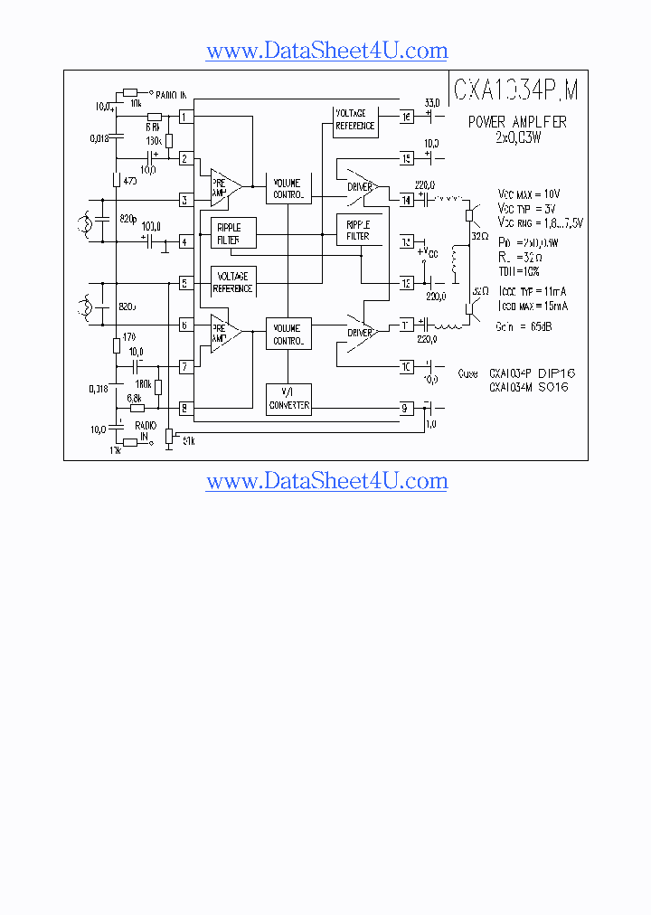 CXA1034M_1292603.PDF Datasheet