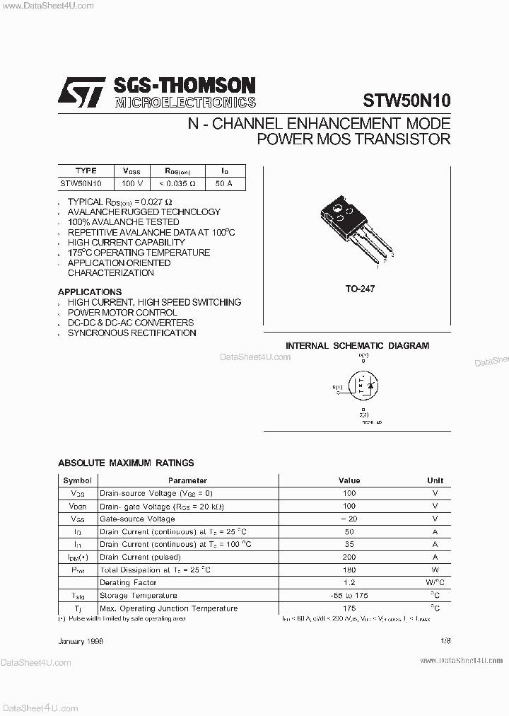 STW50N10_1266919.PDF Datasheet