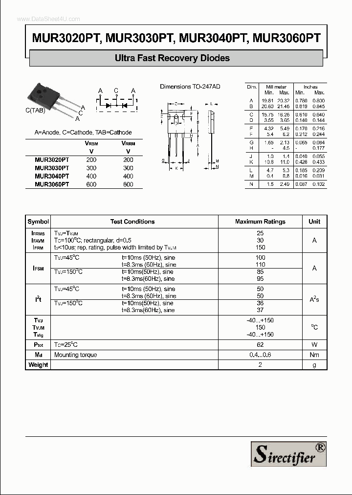 MUR3040PT_1240321.PDF Datasheet