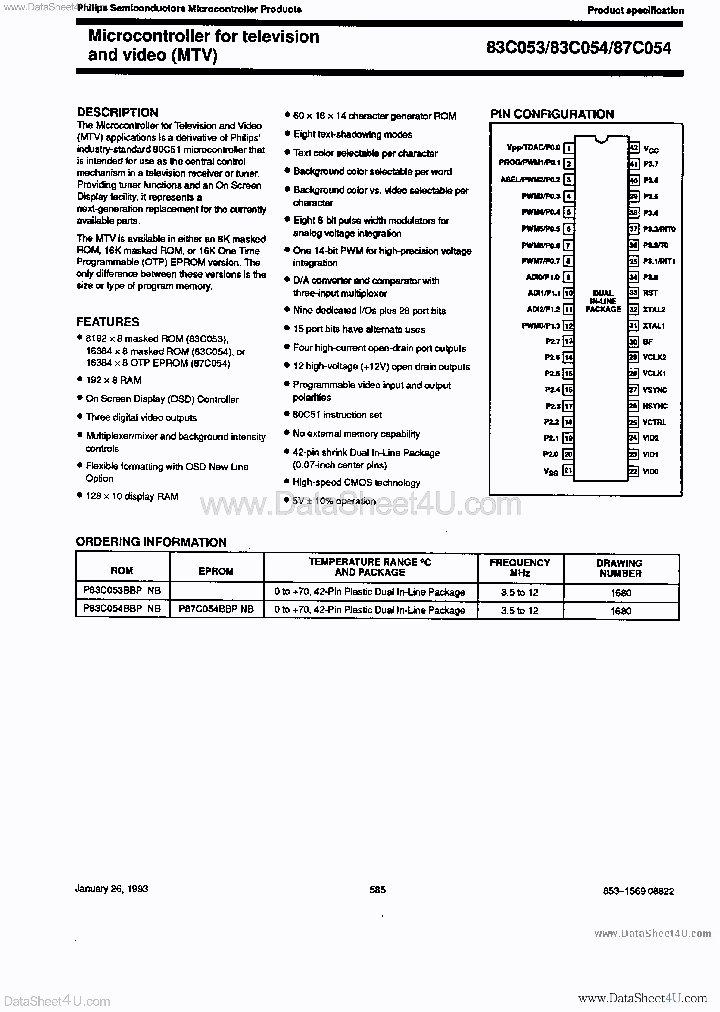 P83C054_1296321.PDF Datasheet