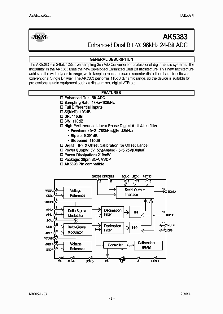 AK5383_820758.PDF Datasheet
