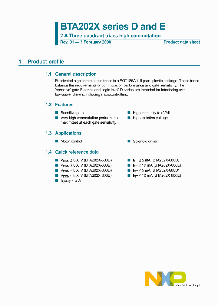 BTA312X-800B_1415284.PDF Datasheet