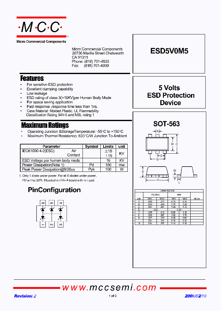 ESD5V0M5-TP_1412262.PDF Datasheet