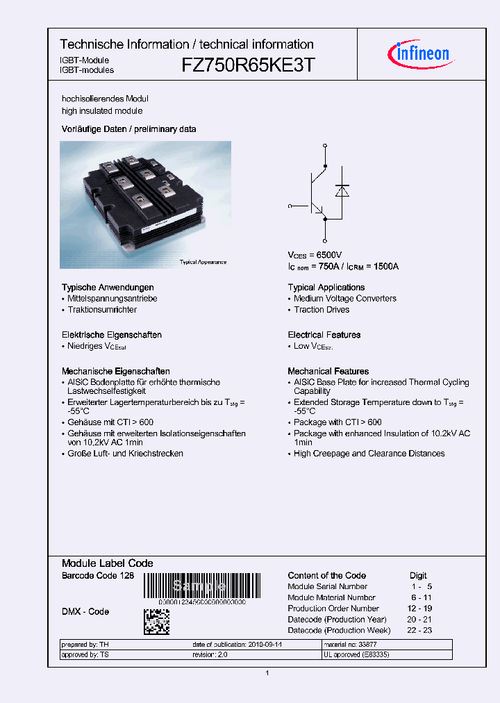 FZ750R65KE3T_1419831.PDF Datasheet
