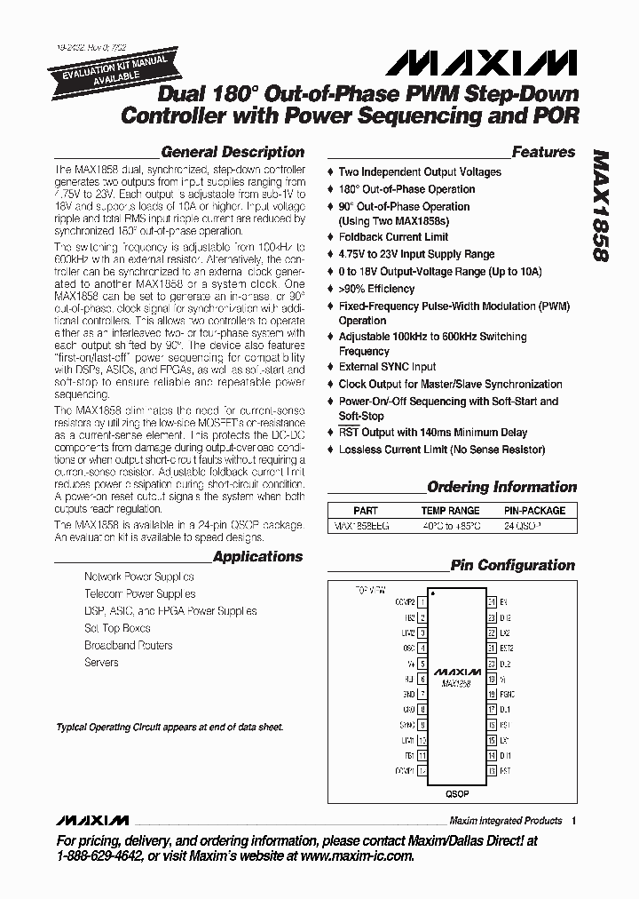 MAX1858EEG_1419382.PDF Datasheet