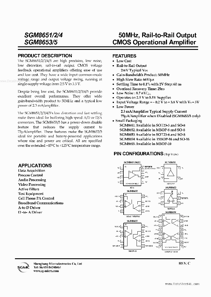 SGM8651_1249727.PDF Datasheet