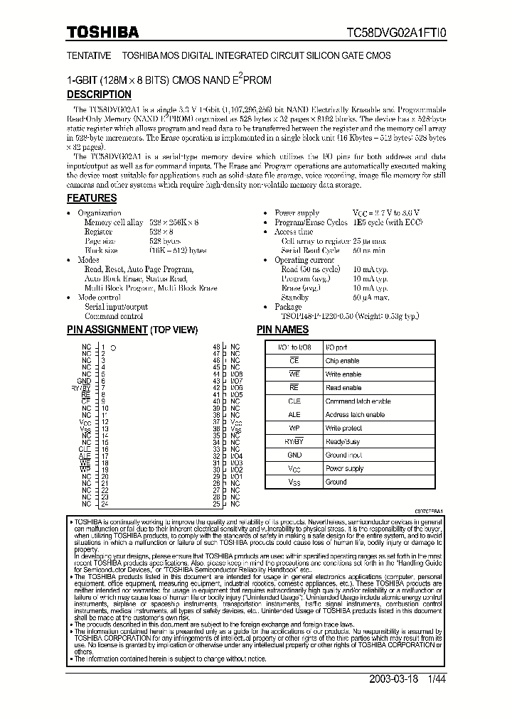 TC58DVG02A1FI0_1347667.PDF Datasheet