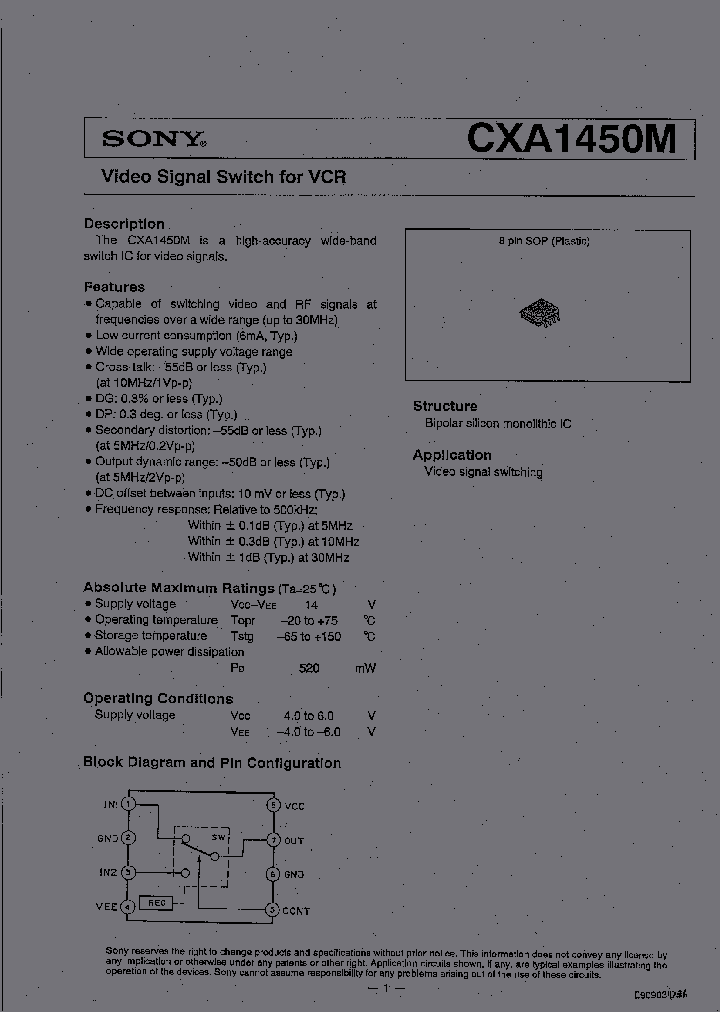 CXA1450M_1436615.PDF Datasheet