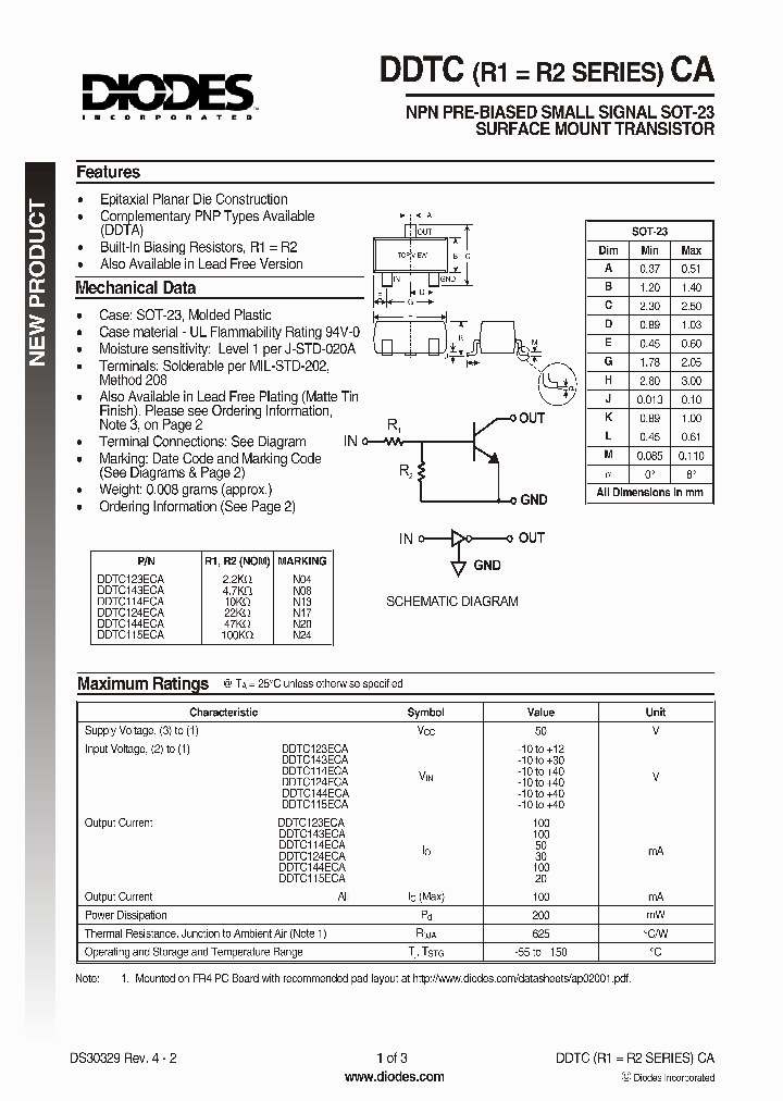DDTC143ECA_1439634.PDF Datasheet