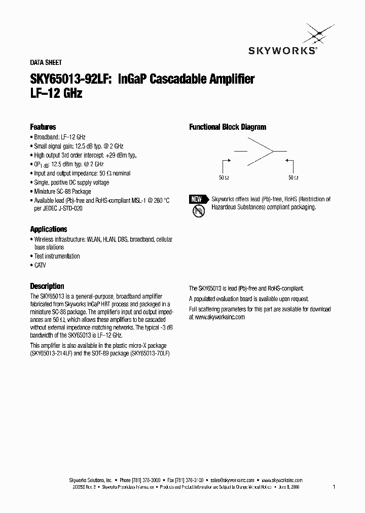 SKY65013-92LF_1432537.PDF Datasheet