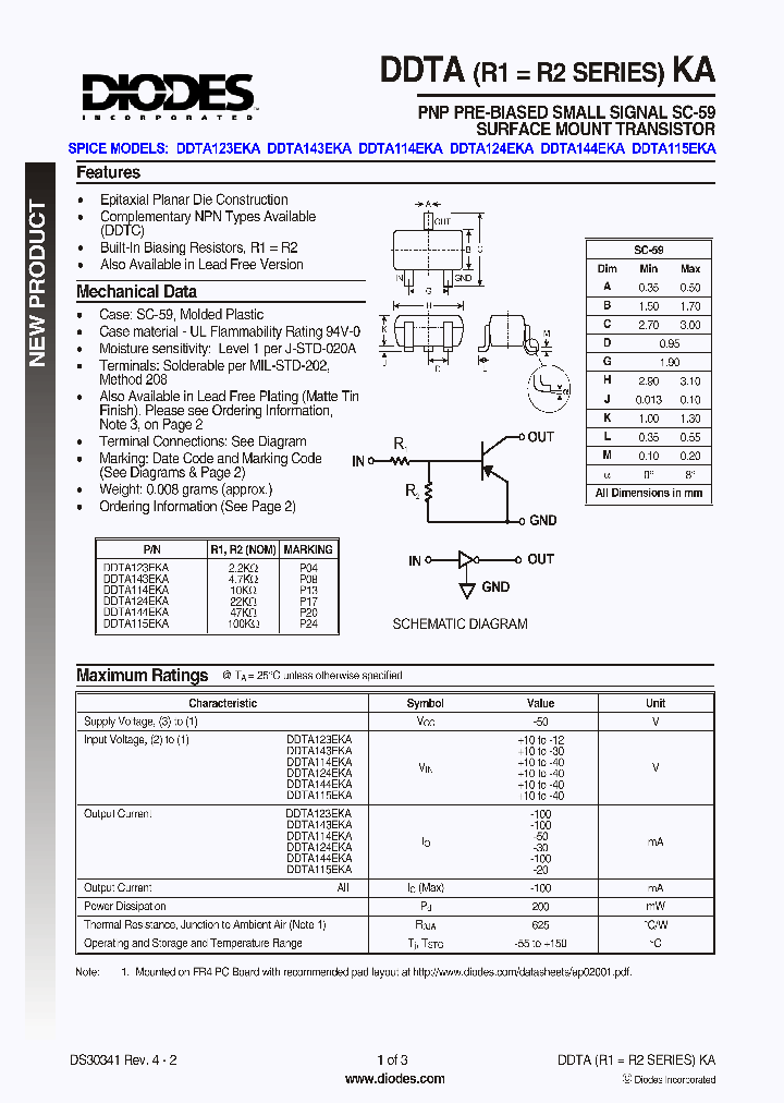 DDTA143EKA_1439629.PDF Datasheet