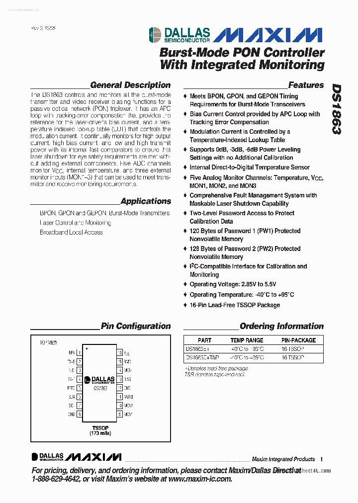 DS1863_1359154.PDF Datasheet