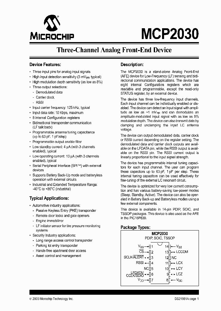 MCP2030-ISL_1443197.PDF Datasheet