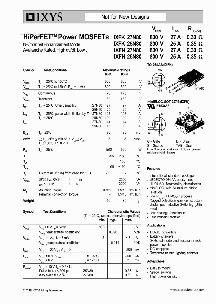 27N80_1408525.PDF Datasheet