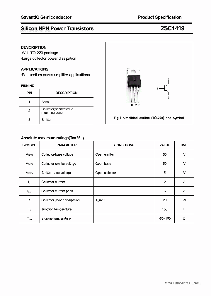 2SC1419_1414742.PDF Datasheet