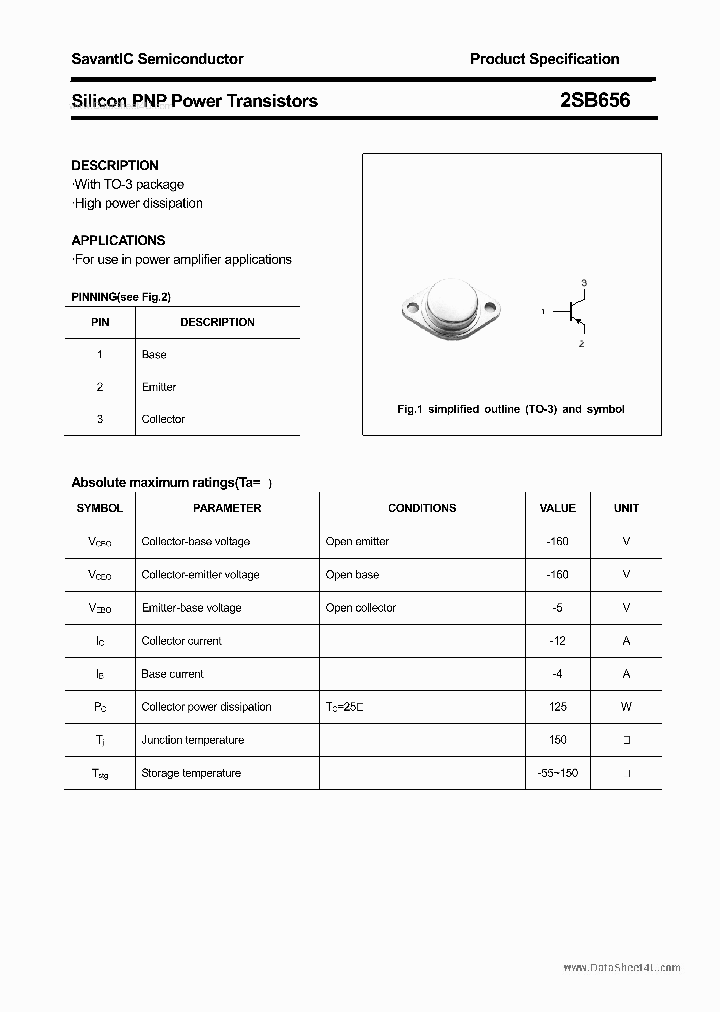 2SB656_1385852.PDF Datasheet