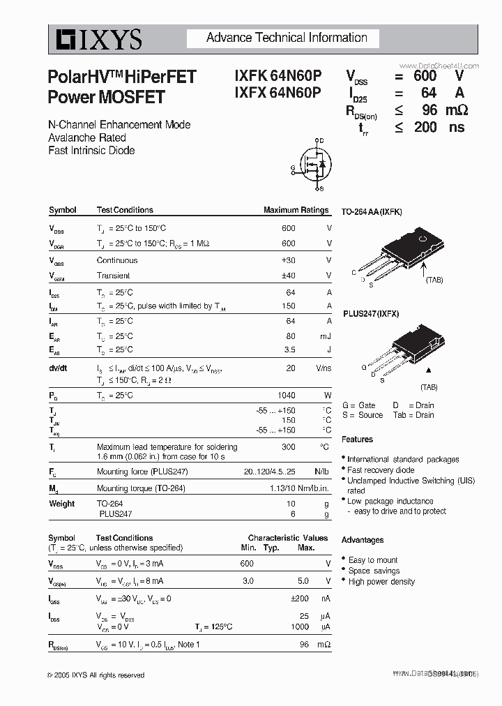 IXFK64N60P_1394046.PDF Datasheet