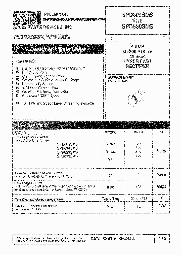 SPD805SMS_1406550.PDF Datasheet
