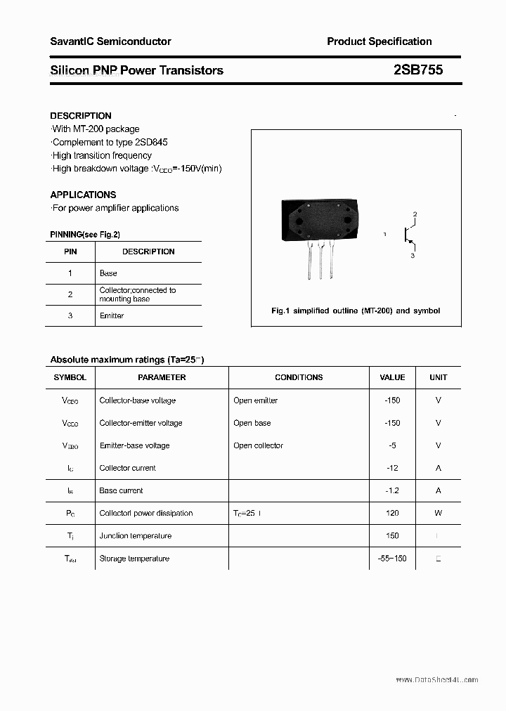 2SB755_1415448.PDF Datasheet