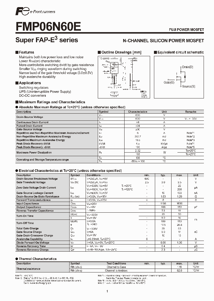 FMP06N60E_1452378.PDF Datasheet