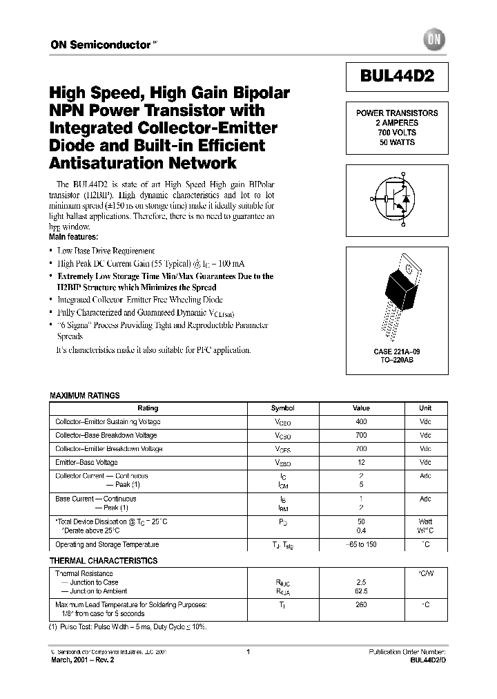 BUL44D2-D_1454731.PDF Datasheet