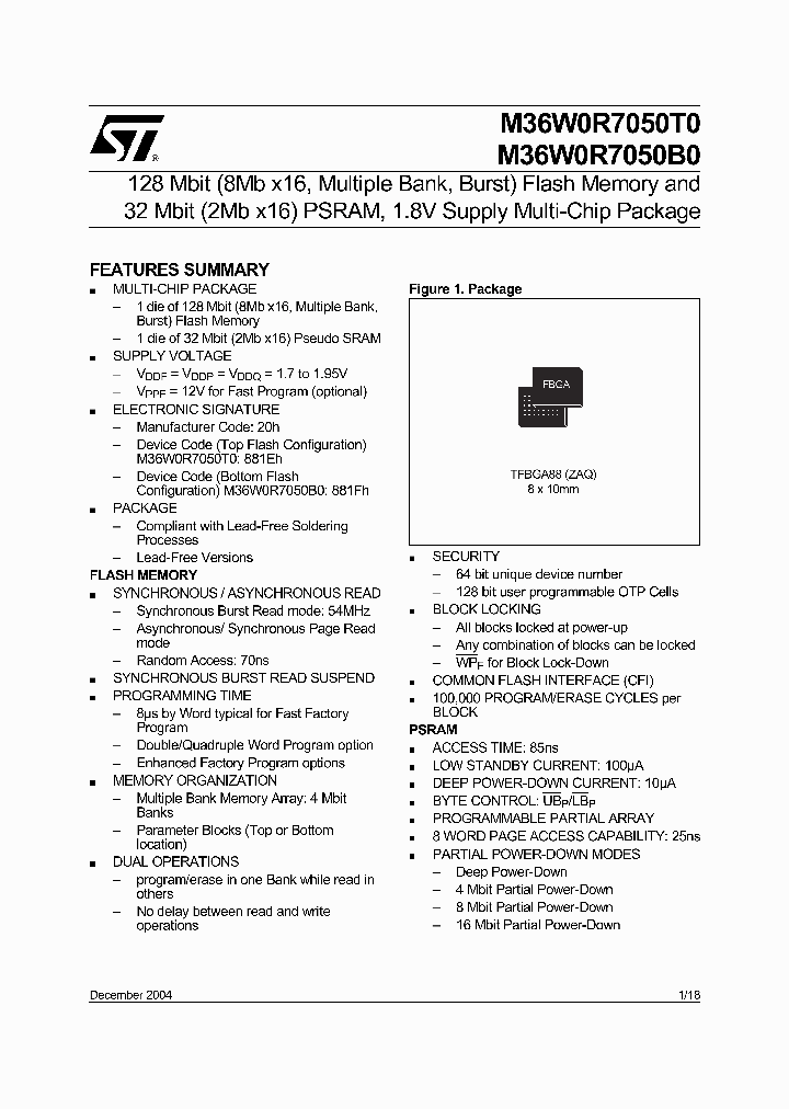 M36W0R7050B0_1457276.PDF Datasheet
