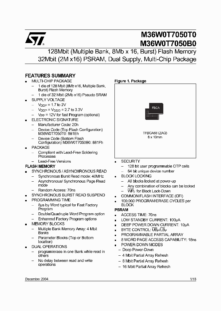 M36W0T7050B0_1457282.PDF Datasheet
