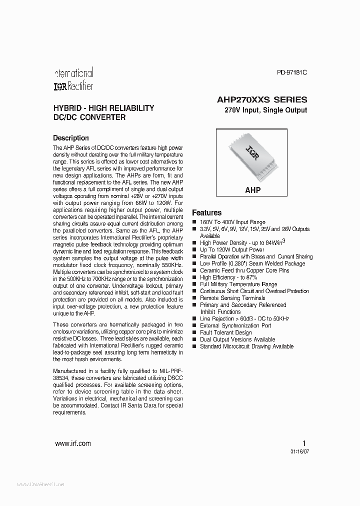 AHP270XXS_1415622.PDF Datasheet