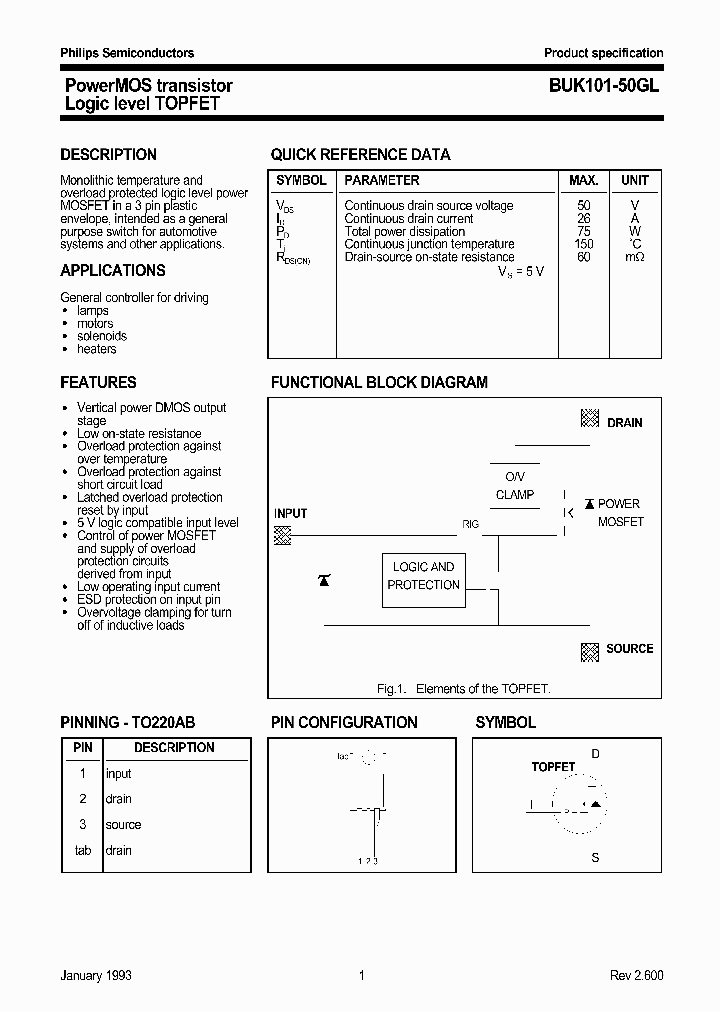 BUK101-50GL_1461112.PDF Datasheet
