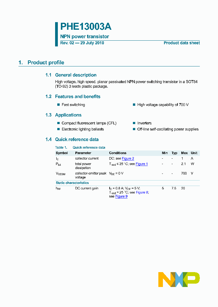 PHE13003A126_827822.PDF Datasheet