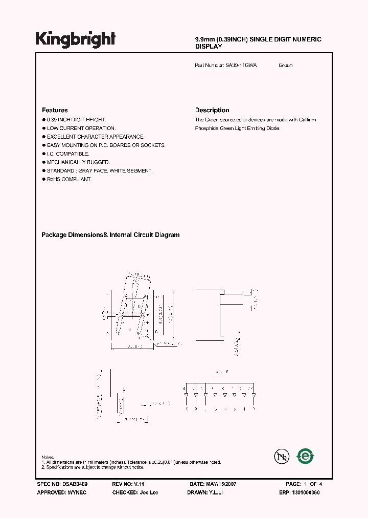 SA39-11GWA_1462392.PDF Datasheet
