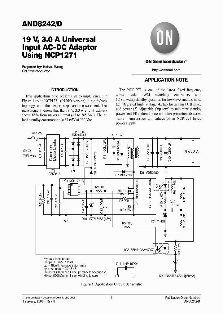 NCP1271ADAPGEVB_830745.PDF Datasheet