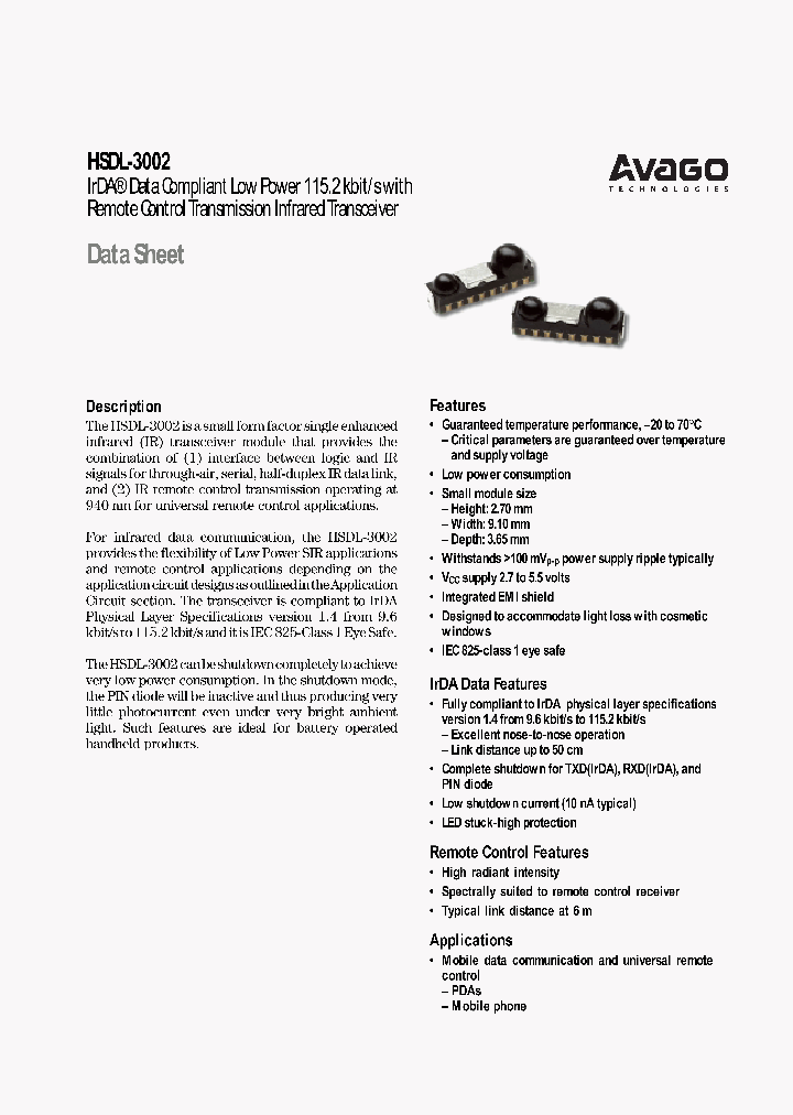 HSDL-3002_831036.PDF Datasheet