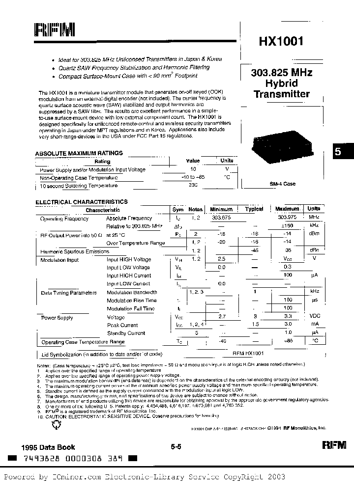 HX1001_830581.PDF Datasheet